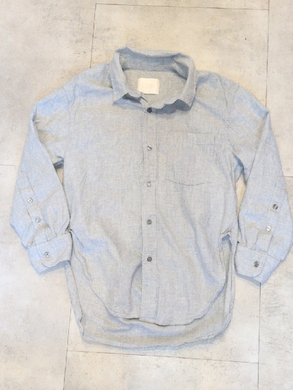 Citizens Of Humanity "Kayla" Heather Gray Button Down Shirt 100% Cotton XS